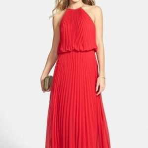Xscape Pleated Chiffon Blouson Dress